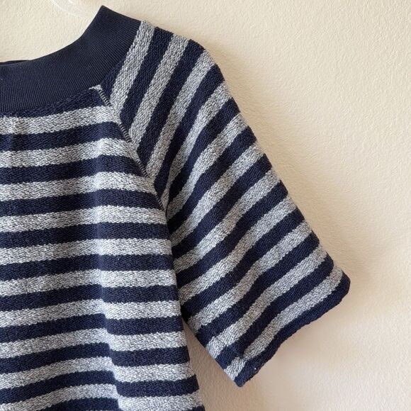 M.i.H Striped Wool Cotton Blend Semi Cropped Sweater Top - Picture 7 of 13